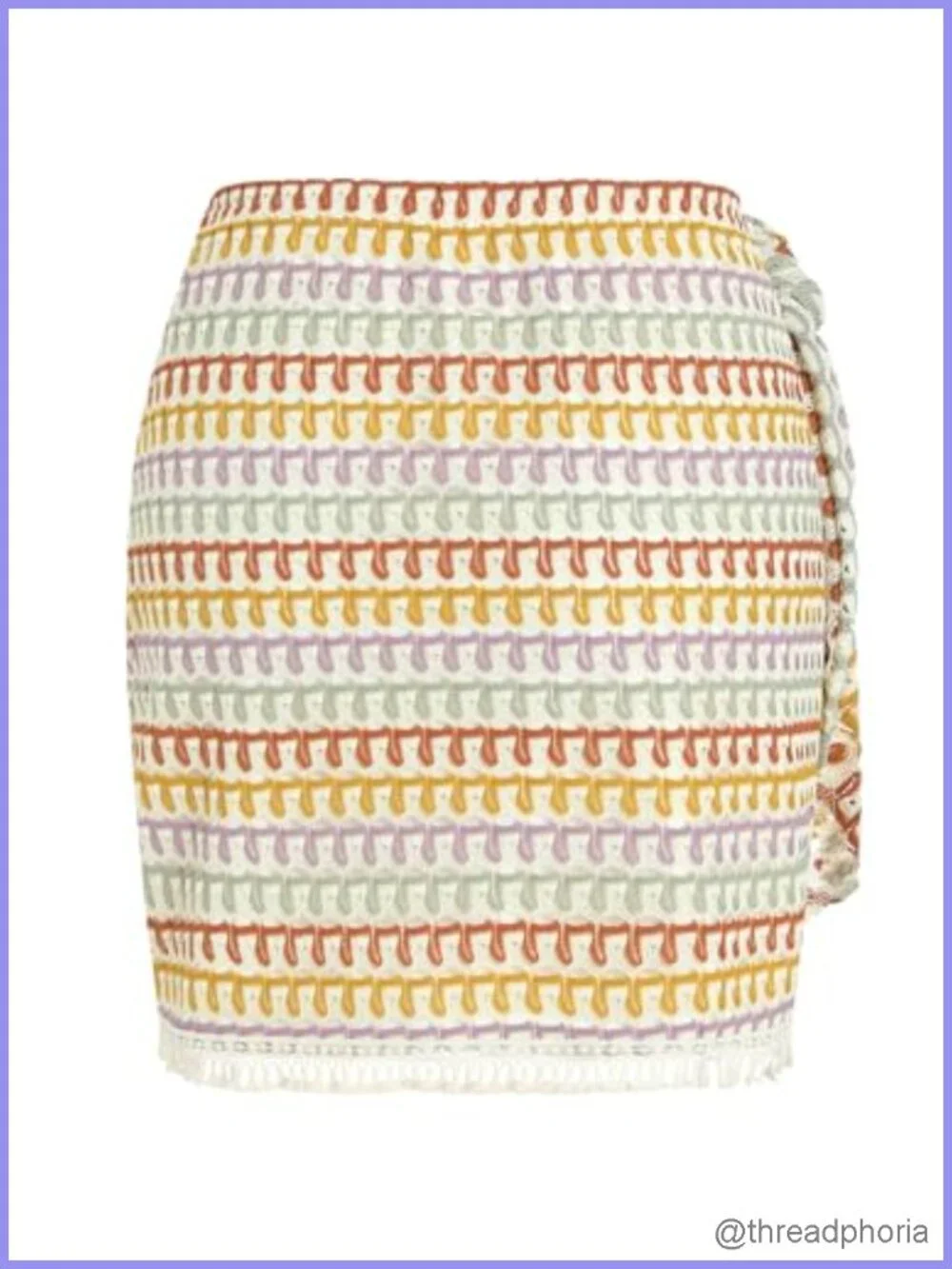 Side Slit Tie High Waist Striped Ruched Mini Skirt